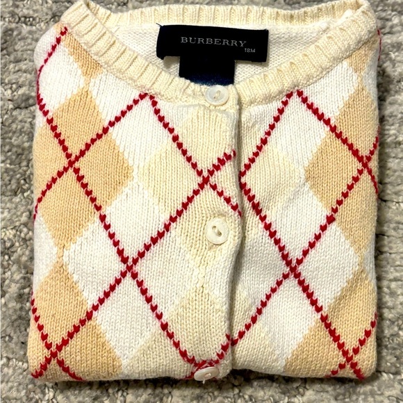 Burberry Toddler Argyle Sweater | 18 Months - Picture 1 of 8